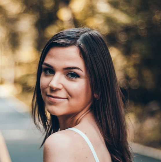 Woman with long dark hair